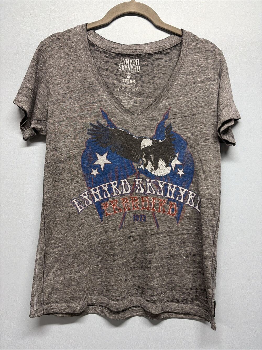 Trunk Ltd X Free People - Lynyrd Skynyrd Freebird V-neck T-shirt 1973 - Sz XS